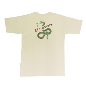 ブリクストン 半袖 Tシャツ ナチュラル メンズ スケート サーフ BRIXTON MAMBA S/S STT DOVE｜americanrushstore