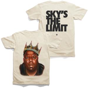 スタンス メンズ レディース 半袖 Tシャツ ビギー ビンテージ ホワイト STANCE NOTORIOUS BIG X STANCE SKY'S THE LIMIT S/S T-SHIRTS VINTAGE WHITE｜americanrushstore