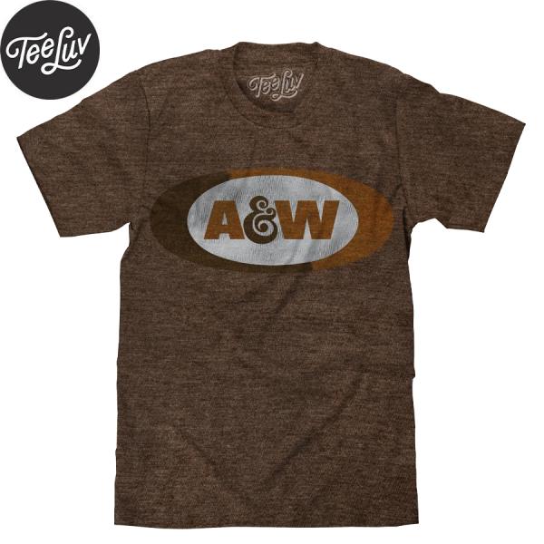 TEE LUV A&amp;W FADED LOGO S/S T-SHIRTS BROWN ティーラブ ロゴ...