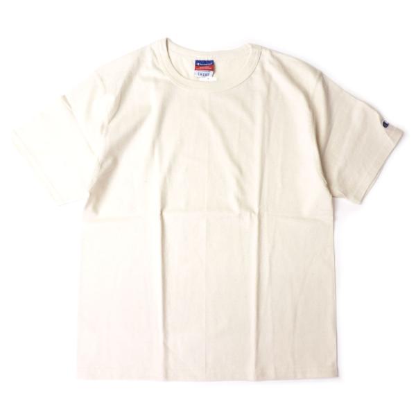 チャンピオン 7オンス ヘリテージ ジャージー 半袖 無地 Tシャツ ホワイト ナチュラル バインダ...