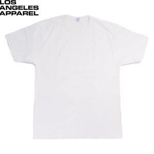 ロサンゼルス アパレル 半袖 Tシャツ ホワイト メンズ LOS ANGELES APPAREL 8.5OZ S/S BINDING GARMENT DYE T-SHIRTS WHITE 1203GD