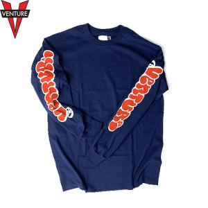 ベンチャー トラック 長袖 Tシャツ ロンT ネイビー メンズ レディース スケートボード VENTURE TRUCK THROW L/S T-SHIRTS NAVY