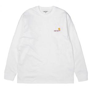 カーハート アメリカンスクリプト 長袖 Tシャツ ホワイト ロンT メンズ レディース CARHAR...