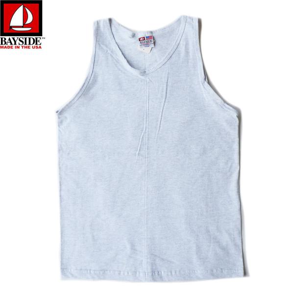 ベイサイド ヘビーウェイト タンクトップ アッシュ グレー アメリカ製 メンズ BAY SIDE M...