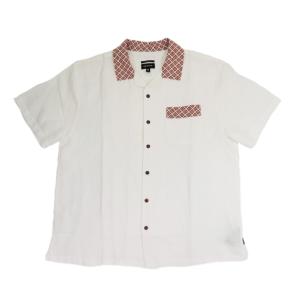 ブリクストン 半袖 シャツ オフホワイト メンズ スケート サーフ BRIXTON BUNKER S/S WVN SHIRTS OFF WHITE 送料無料｜americanrushstore