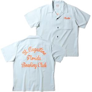 ヒューストン ボウリングシャツ クラシック オープンカラー 半袖 シャツ ライトブルー メンズ レディース HOUSTON BOWLING SHIRT (41078 CLASSIC)  LIGHT BLUE｜americanrushstore