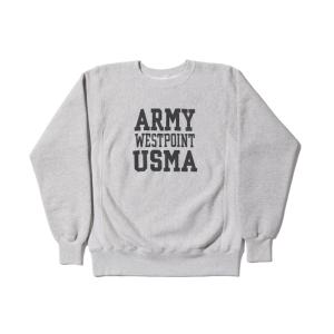 バズリクソンズ スウェット シャツ ヘザーグレー BUZZ RICKSON'S HORIZONTAL KNITTING SWEAT SHIRTS ARMY WESTPOINT USMA H.GREY BR69139 送料無料｜americanrushstore