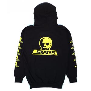 スカルスケーツ フード スウェット ブラック パーカー フーディー メンズ レディース オールドスケート SKULL SKATES BUMBLEBEE HOOD SWEAT BLACK 送料無料｜americanrushstore