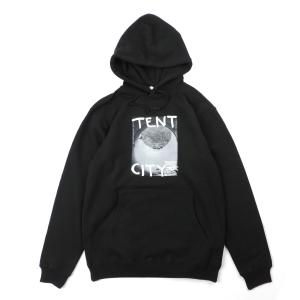 アンタイヒーロー アンチヒーロー フーディー ブラック パーカー ANTIHERO TENT CITY P/O HOODIE BLACK 送料無料｜americanrushstore