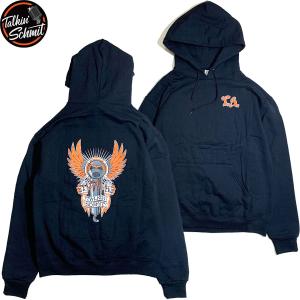 SANTA MONICA AIRLINES SMA BI-PLANE P/O HOODIE SWEAT PARKA BLACK