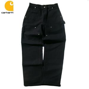 カーハート メンズ ダブルニー ダック ペインター パンツ ブラック CARHARTT DOUBLE FRONT WORK DUNGAREE BLACK B01 送料無料｜American Rush Store