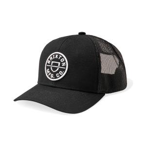 ブリクストン メンズ レディース メッシュキャップ ブラック 黒 トラッカーハット 帽子 BRIXTON CREST X C MP TRUCKER HAT BLACK MESH CAP｜americanrushstore