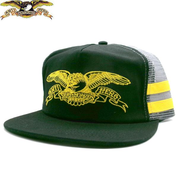 ANTIHERO BASIC EAGLE SNAPBACK TRUCKER CAP BLACK/CH...