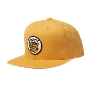ブリクストン メンズ レディース スナップバックキャップ ゴールド 帽子 スケート BRIXTON KIT MP SNAPBACK CAP GOLDEN GLOW｜American Rush Store