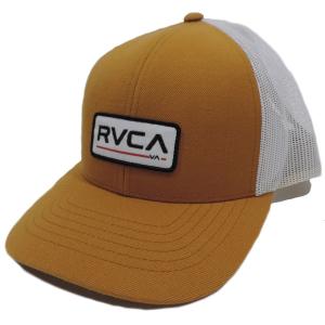 ルーカ メンズ トラッカー キャップ ゴールド マスタード メッシュキャップ スナップバック 帽子 サーフ スケート RVCA TICKET TRUCKER CAP CNT BA041-902｜americanrushstore