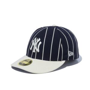 ニューエラ ニューヨークヤンキース ベースボールキャップ NEW ERA LP 59FIFTY MLB 2-TONE NEWYORK YANKEES BASEBALL CAP NAVY IVORY STRIPE/CHROME WHITE VISOR