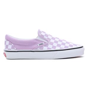 バンズ メンズ レディース スニーカー クラシック スリッポン チェッカーボード 靴 VANS CLASSIC SLIP-ON COLOR THEORY CHECKERBOARD LUPINE VN0009Q7BUG｜americanrushstore