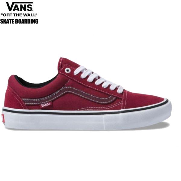 バンズ スニーカー メンズ オールド スクール プロ レッド/ホワイト 靴 VANS OLD SKO...