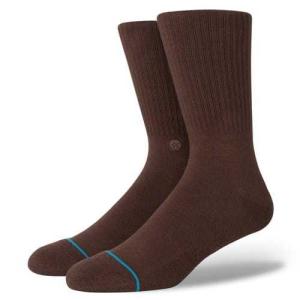 スタンス ソックス メンズ レディース アイコン ブラウン 無地 靴下 STANCE SOCKS I...