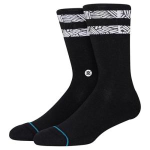 スタンス ソックス メンズ クルーソックス ブラック 靴下 STANCE SOCKS SCRATCHED BLACK｜americanrushstore