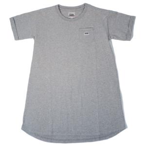 リー キッズ ポケット Tシャツ ワンピース グレー ガールズ 子供服 ポケT LEE KIDS POCKET T-SHIRT DRESS GREY LK0368-02｜americanrushstore