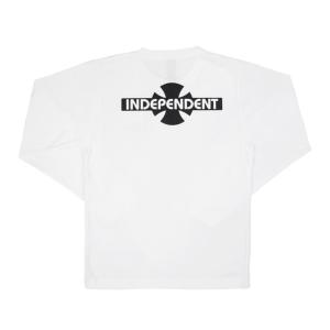 インディペンデント トラック バー クロス 長袖 Tシャツ ホワイト キッズ ボーイズ ロンT 子供服 スケート INDEPENDENT KIDS BAR CROSS L/S T SHIRTS WHITE｜americanrushstore