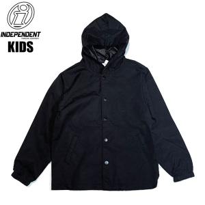 インディペンデント キッズ ユース フーデッド コーチ ジャケット 子供服 INDEPENDENT YOUTH WATER RESISTANT HOODED WINDBREAKER COACHES JACKET BLACK｜americanrushstore