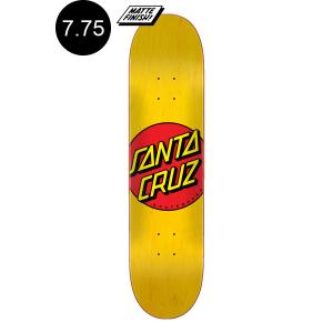 SANTA CRUZ サンタクルーズ 7.75in x 31.61in CLASSIC DOT YELLOW TEAM DECK デッキ クラシックドット 初心者 スケートボード スケボーの商品画像