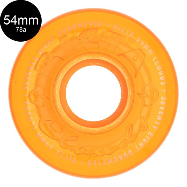 リクタ RICTA 54mm HI VIS CLOUDS ORANGE 78A WHEELS ソフト...