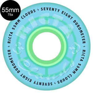リクタ RICTA 56mm CLOUDS SKY BLUE 86A WHEELS ソフトウィール 4個