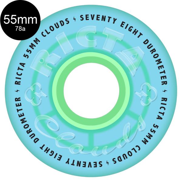 リクタ RICTA 55mm CLOUDS TRANSPARENT BLUE GITD 78A WH...