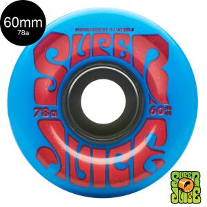 オージェイウィール OJ WHEELS 60mm SUPER JUICE 78A WHEELS BLUE ソフトウィール スーパージュース クルーザー スケートボード 4個1セット スケボー