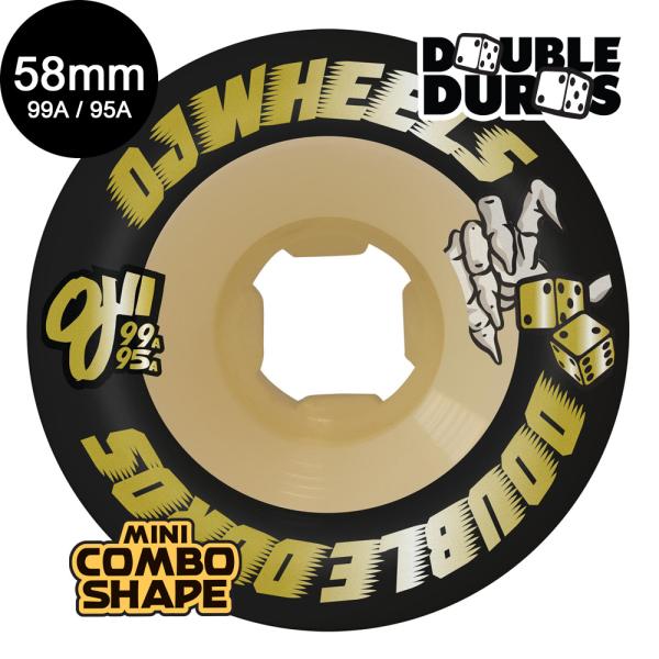オージェイウィール OJ WHEELS 58mm DOUBLE DURO BLACK/GUM MIN...