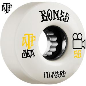 ボーンズ ウィール BONES WHEELS 56mm ATF FILMERS 80A ソフトウィール(4個セット)ホワイト クルーザー スケートボード スケボー
