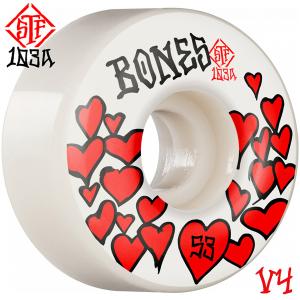 BONES WHEELS ボーンズ ウィール 53mm STF LOVE V4 WIDE 103A WHEELS ウィール スケボー 4個1セット (スケートボード1台分) （2204）の商品画像