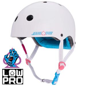 プロテック PRO-TEC LOW PRO CERTIFIED SANTA CRUZ SIGNATURE EDITION GLOSS WHITE ヘルメット サンタクルーズ　コラボ ロープロ グロスホワイト (2504)