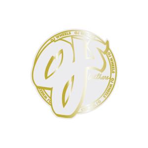 オージェイウィール OJ WHEELS 3.5in x 3.5in OJ GOLD STICKER ステッカー デカール シール スケートボード スケボー