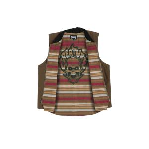 CREATURE クリーチャー BONEHEAD FLAME VEST WORK TOP ワークベスト デニムベスト アウター スケボー ストリート ファッション （23FW）の商品画像