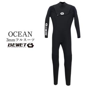 2023 BEWET ビーウェット 男性用 ウェットスーツ BE WET OCEAN FRONT COVER 3mm FULL SUITS BLACK Mサイズ｜americanstyle33