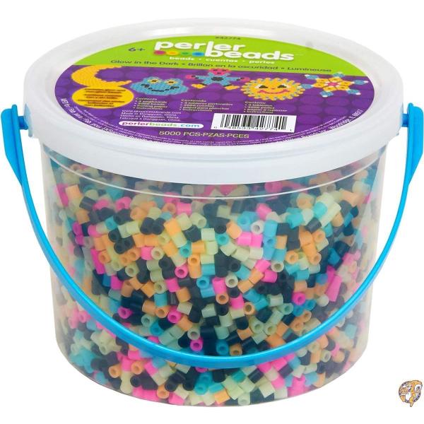 Perler Fun Fusion Fuse Bead Bucket-Glow In The Dar...