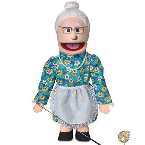 腹話術人形風パペット 25インチ おばあさん ピーチお婆ちゃん 全身タイプ 送料無料