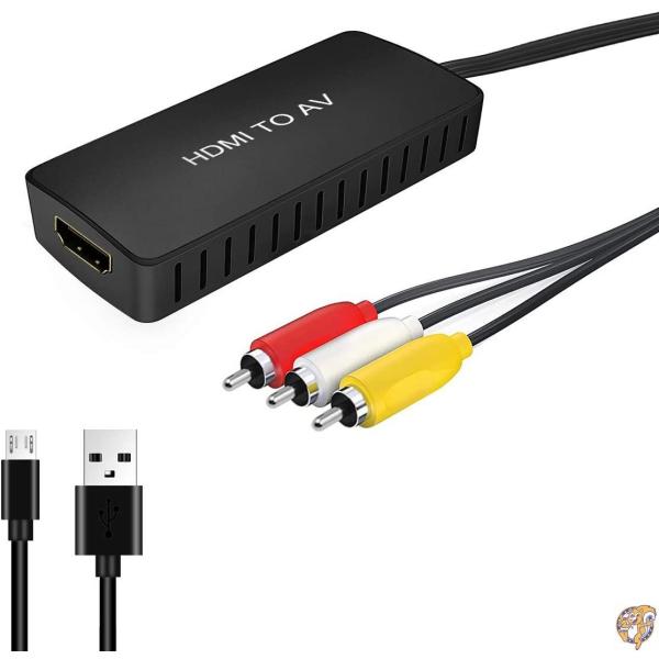HDMI〜RCA コンバーター HDMI〜コンポジットビデオオーディオ変換アダプター HDMI〜AV...