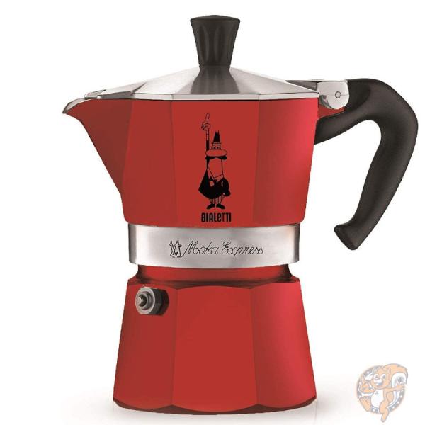 ビアレッティ Bialetti 4942 モカエキスプレス 赤 3カップ 送料無料 エスプレッソメー...