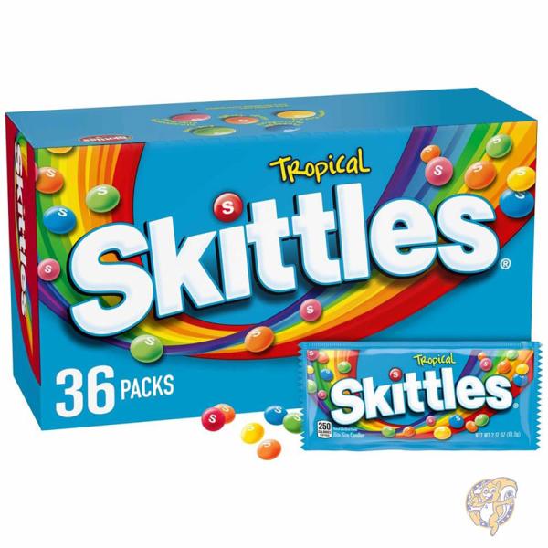 スキットルズ Skittles トロピカルサマーチューイキャンディ 詰め合わせ 36 個 大容量パッ...