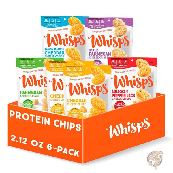 ウィスプ Whisps チーズクリスプ バラエティパック プロテインチップ お菓子 6個パック