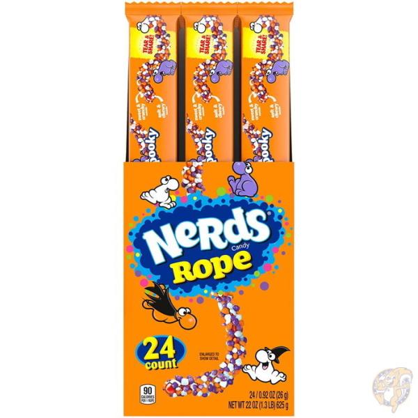 ナーズ Nerds ロープ ハロウィンカラーのナーズ ロープ キャンディパック 24パック ボックス...