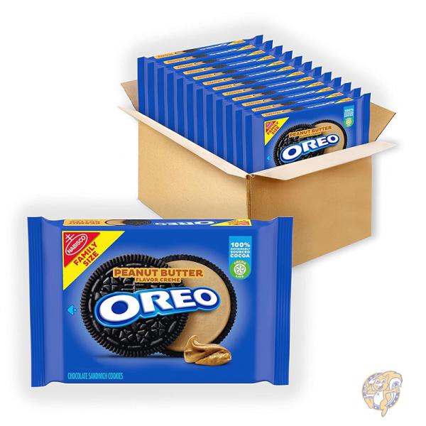 OREO オレオ ピーナッツバタークリームチョコレートサンドクッキー ファミリーサイズ 12個セット...