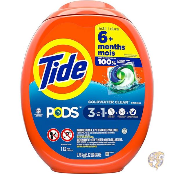 タイド Tide 洗濯洗剤 タブレット コールドウォーター クリーン オリジナルの香り 3 in 1...