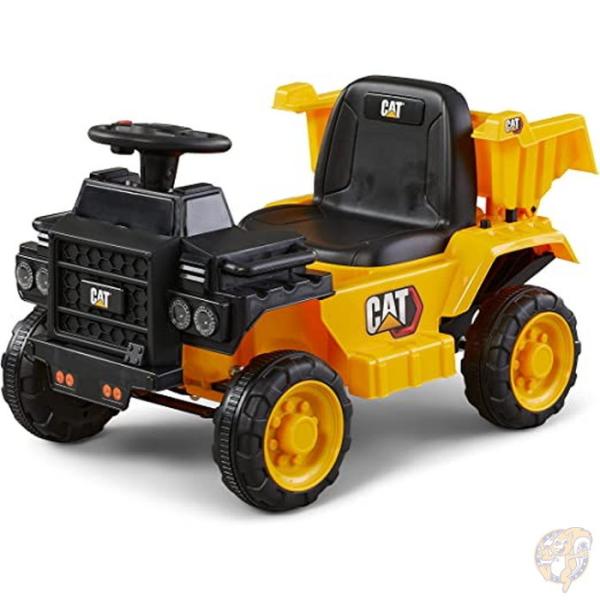 Kid Trax CAT ダンプトラック 幼児用 クワッド ライドオン 6V バッテリー駆動 耐荷4...