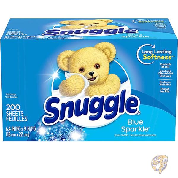 Snuggle スナグル ランドリー用品 柔軟剤ドライヤーシート ブルースパークル 200枚 100...